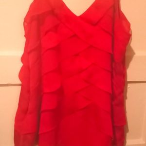 Woman's truffle red dress tank top size XL